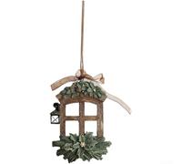 Set Addobbi di Natale in Resina per stile Classico Varie Dimensioni | Sturdy Resin, Classic Red/green Designs, Lightweight For Easy Hanging, Festive Party Decor, Various Sizes Included