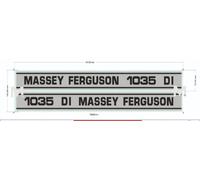 SET ADESIVI ADESIVI EMBLEMA DECALCOMANIA LATO COFANO TRATTORE MASSEY FERGUSON...