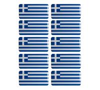 Set adesivi bandiere Grecia decorazione 3D sticker per auto moto: set da 10
