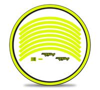 Set Adesivi Cerchi Bici MTB Classic Giallo Neon Lucido 27-29 Pollici RX036