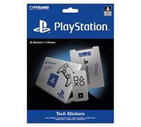 Pyramid International Playstation Tech - Set di 26 adesivi per computer portatili, cellulari e tablet, prodotto ufficiale, colore: blu/bianco