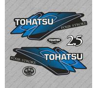 Set Adesivi Decalcomanie Motore Fuoribordo Tohatsu 2.5HP Quattro Tempi Riprod...