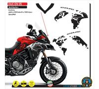 Set Adesivi DUCATI MULTISTRADA Enduro World Map Cupolino Carene Nero Opaco