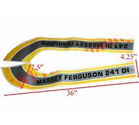 Set Adesivi Emblema Decalcomania Laterale Del Cofano Per Massey Ferguson 241 DI