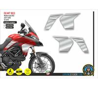 Set Adesivi fianco DUCATI MULTISTRADA 950 DU MT 9G3 - 2017 2018 ARGENTO