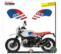 Set Adesivi fianco serbatoio 3D resinati moto BMW Ninet Nine T Urban GS BM NN01