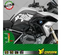Set Adesivi Fianco Serbatoio Moto BMW R 1200 1250 gs Standard White World Map