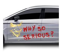 Set Adesivi Joker + Pellicola Scritta Why so Serious Oro Metallizzato Accesso...
