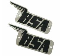 Set Adesivi Logo Serbatoio Carburante BSA M20 Cromato Nero