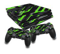 Set Adesivi Neon Verde Pellicola Compatibile Per Ps4 Pro Console RX022-20