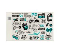 Set adesivi Stage6 A4 turchese