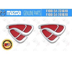 SET ADESIVI STEMMA ROSSO EFINI ANTERIORE POSTERIORE ORIGINALE MAZDA RX7 RX-7 ...