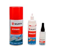 Set Adesivo Cianocrilato 50g + Attivatore 150g + Detergente, Adesivo Istantaneo