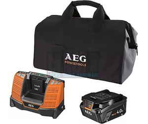 SET AEG BATTERIA 18V 4AH + CARICABATTERIE