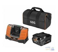 Set Aeg Batteria 4,0 Ah 18V + Caricabatteria + Borsa