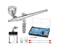 Set aerografo for modellismo, pittura artistica con 2 tazze fluide, 2 aghi, 2 ugelli, kit aerografo Applicazione multifunzionale(TYPE 1)