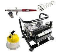 Set aerografo, Paasche Millenium, pistola per aerografo, compressore Sparmax AC-500, detergente per la pulizia, kit per body painting 22