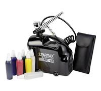 Set aerografo sconosciuto con compressore