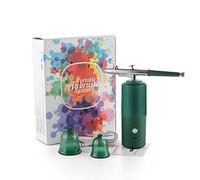 Set aerografo wireless con compressore, kit aerografo con compressore, aerografo portatile senza fili ricaricabile (argento nero), set aerografo senza fili con compressore, verde