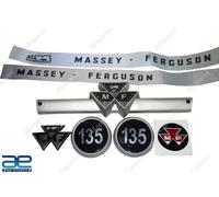 Set AEspares Adesivi Cofano E Badge Griglia Anteriore Per Massey Ferguson 135