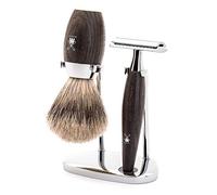 Set Afeitado Mühle Brocha Afeitar Fine Badger, Maquinilla Clásica & Stand Madera Roble Serie Kosmo
