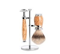 Set Afeitado Mühle Brocha Afeitar & Maquinilla Serie Purist Madera de Abedul