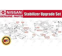 Set aggiornamento stabilizzatore Nissan OEM con braccio anteriore per R35 GT-...