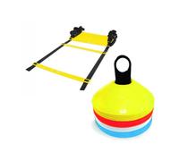 SET AGILITY Scala Veloce Regolabile 4,5 m + 24 Cinesini per Allenamento Velocità