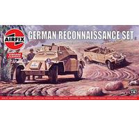 Airfix German Reconnaisance Set-1:76 Scale Model Kit Auto Modello, Colore assortiti, A02312V