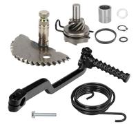 Set Albero di Avviamento per Scooter, Pignone/Conduttore/Molla e Kickstarter per Scooter, Processo di Zincatura Ecologico, Non Facile da Ossidare, Adatto per GY6 50CC 60CC 80CC (nero, argento)