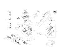 Set albero rullo posteriore XR50041002 ORIGINALE Worx