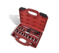 Set alesatori/frese pulizia iniettori/iniettore Diesel 17 pz
