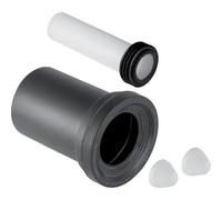 Set allacciamento wc sospeso Ø110 18,5 cm nero diritto GEBERIT