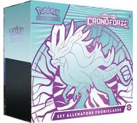 Set Allenatore Fuoriclasse (Acquecrespe) dell'espansione Scarlatto e Violetto - Cronoforze del GCC Pokémon (1 carta promo olografica di Crinealato, 9 buste di espansione e accessori premium), italiano