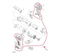 Set alloggiamento Makita per DTD153 XDT13Z XDT13M 183E35-7