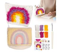 Set all'uncinetto per bambini, con astuccio e per uncinetto, fatti a mano, per bambini, principianti, adolescenti e adulti, per lavori artigianali a casa, hobby