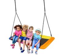 Set altalena da esterno Safety Upgrades con ripiano, altalena sospesa quadrata, per due bambini o un adulto, altalena da giardino (Quadrato)
