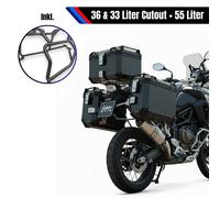 Set Alukofferi E Supporti Neri Per KTM 1290 Adventure 55L 36L+33L Cutout