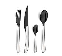 Set AMEFA Lumino 16 servizi tavolino in acciaio inox per 4 persone, bianco | Set da 16 posti per 4 persone, acciaio inox 18/0, finitura lucida, bianco, adatto alla lavastoviglie