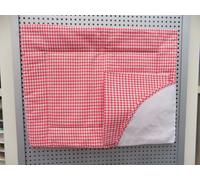 SET AMERICANO TOVAGLIETTA + TOVAGLIOLO ASILO TRAPUNTATO ROSSO DA RICAMARE