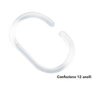 Gedy Anelli per Tenda da Doccia, Confezione da 12 pz