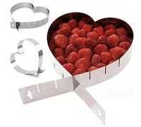 Set Anello Mousse Acciaio Cuore Regolabile 6 Pezzi 4,6cm 5,3cm 5cm