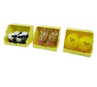 Set Animaletti Assortiti Cm 4,5 Box Espositore Pz 30 Decorazioni Primavera Pasqu