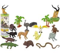 Set animali dell’Australia - 12 figurine in tubo