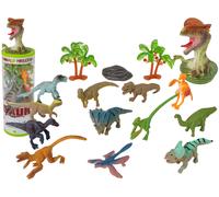 Set Animali Dinosauri Figure 12 pezzi. Accessori nel tubo