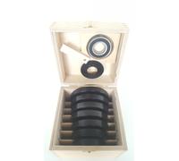 Set Anlaufringe Flury-Systems In Cassetta Di Legno 9-tlg. Nuovo