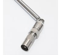 set antenna radio FM telescopica antenna a stelo adattatore da 3,5 mm ricevitore stereo MAV spina maschio tipo F antenna a 7 sezioni