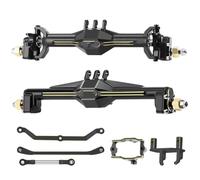 Set Anteriori Posteriori RC Per TRX4M 1/18 Set Assali In Ottone +10 Mm Con Due Supporti Servo Collegamenti Accessori Aggiornamento Parti Di Ricambio(Black)