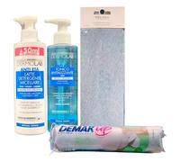 SET ANTI ETA', Per Tutti i Tipi Di Pelle: Latte Detergente Micellare 250ml + Tonico Rivitalizzante Viso 200ml + Confezione Da 85 Dischetti Levatrucco Bio + Fascia Per Capelli (Colori Assortiti)