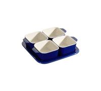 Set Aperitivo 19 x 19 cm Blu Scuro Set di 5 in Ceramica